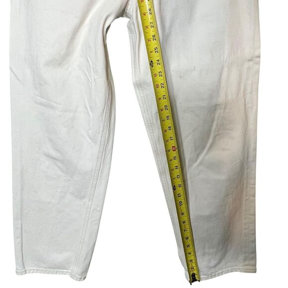 Agolde Jeans Womens Size 27 White Straight Organic Cotton Criss Cross Button Fly - Picture 11 of 15